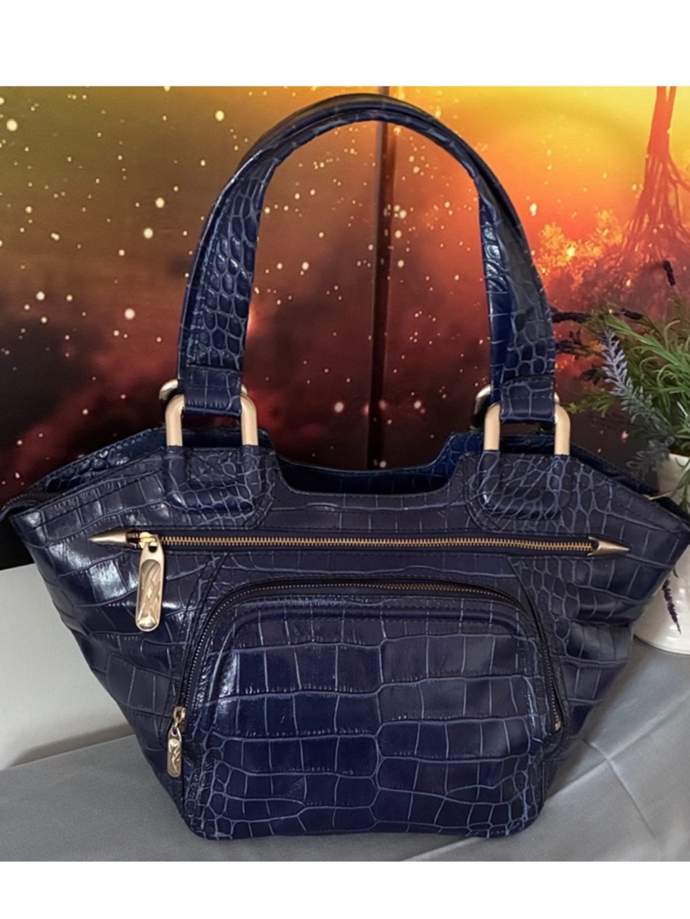 Maxx New York Crocodile Leather Bag